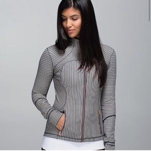 Rare Lululemon Define Jacket Striped w/ Rose Gold